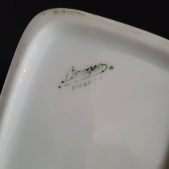 Vintage Limoges France Porcelain Trinket Box / Jewelry Box Birds and Fruit - Picture 8 of 10